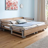 Detailed picture of a care bed