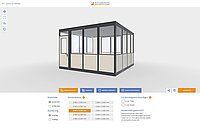 Screen from the hall configurator of the company Bückeburg