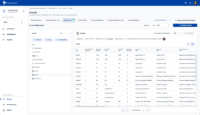 Screenshot von den Datenstrukturen auf der Plattform
