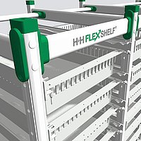 Detail picture of an H+H shelf.