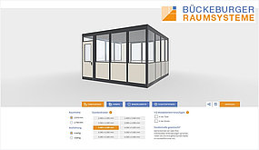 Screenshot of the Bückeburger configurator.