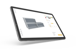 Swissmobilia Konfigurator in schwarzem Tablet