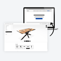 Configurator is integrated into website.