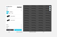 Screenshot of a bracket configurator