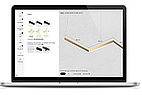Laptop mit einem Screenshot von einem Konfigurator Lichtlösungen.