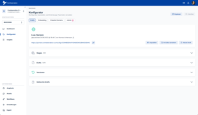 Screenshot von der Konfigurator Plattform
