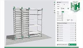 Screenshot of the H+H configurator.