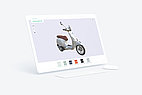 Motorcycle configurator in screen