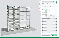 Screenshot von Regalsystem Konfigurator