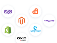 Logos von Shopystemen für Konfigurator Integration