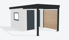 3D model of a garden shed