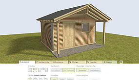 Screenshot von Gartenhaus Konfigurator