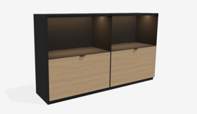 High resolution 3D model of a shelf