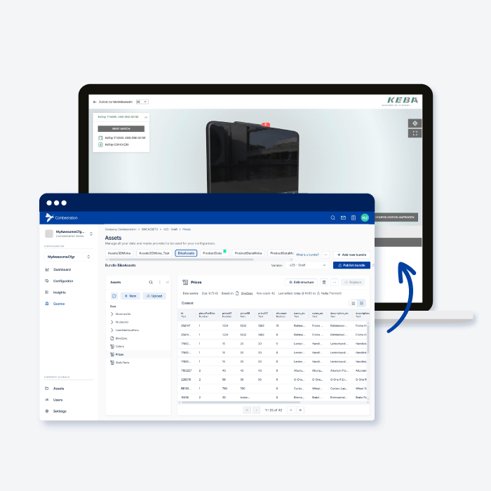 Import data from Pimcore into Combeenation.