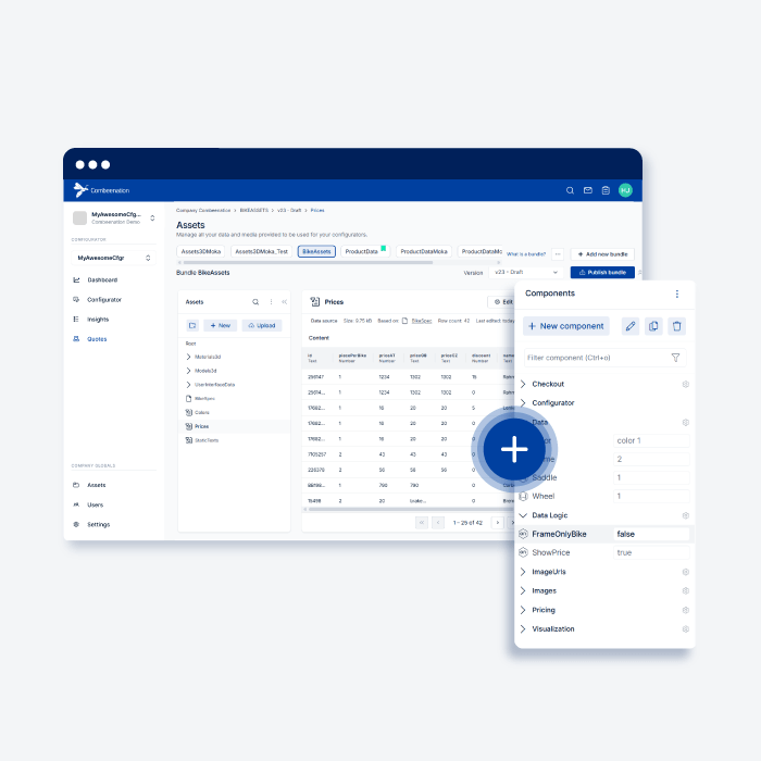 Link data from Pimcore with logic.