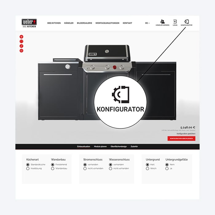 Best practice example from the BBQ configurator